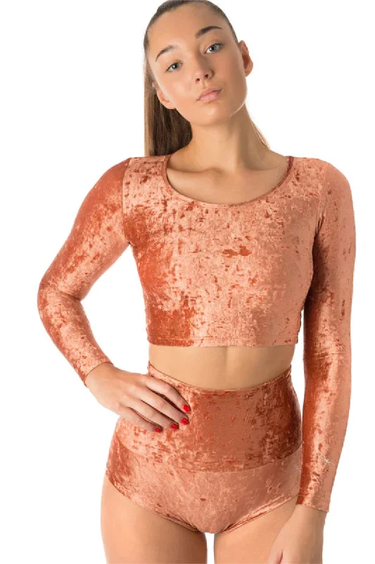 Dragonfly Pavi Crop Top - Velvet Bronze