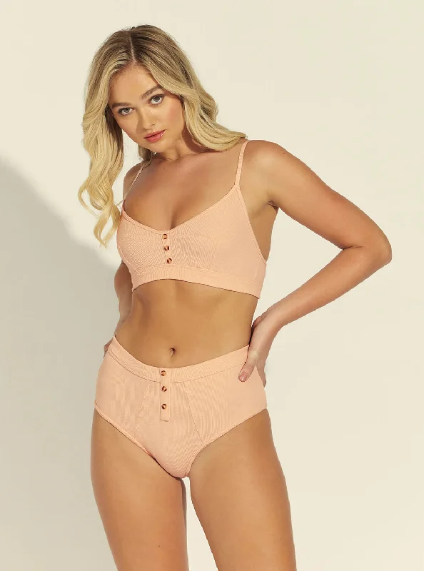 Eco Pink Addy Ribbed Bralette