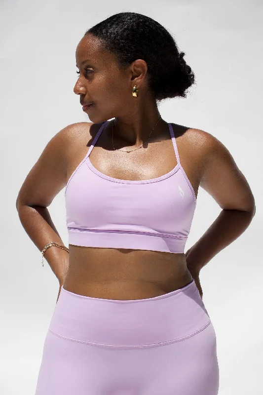 Lavender Racerback Sports Bra