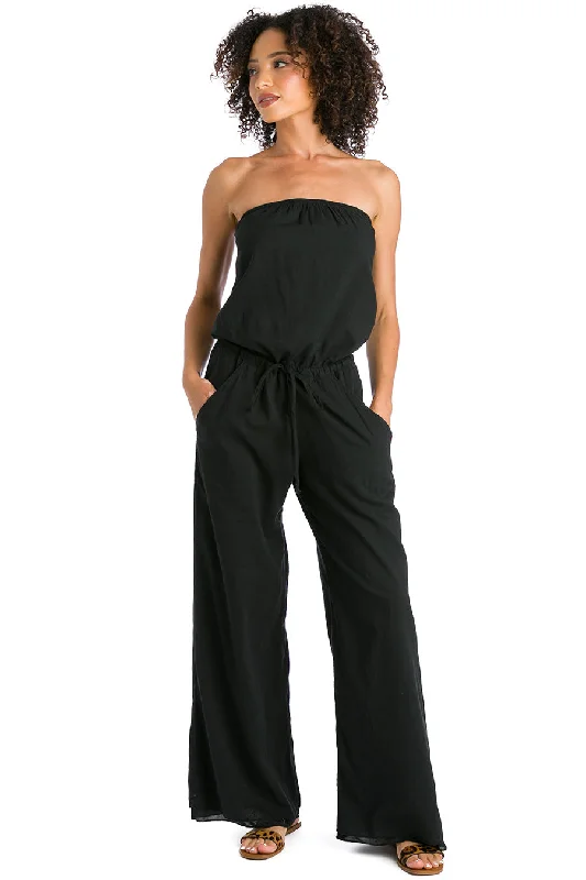 Strapless Drawstring Jumpsuit